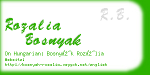 rozalia bosnyak business card